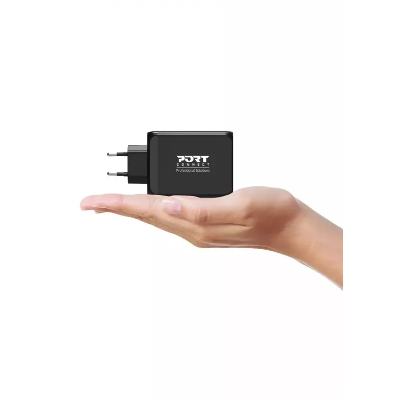 Carregador para dispositivos móveis Port Designs 900107-EU AC carregamento rápido preto