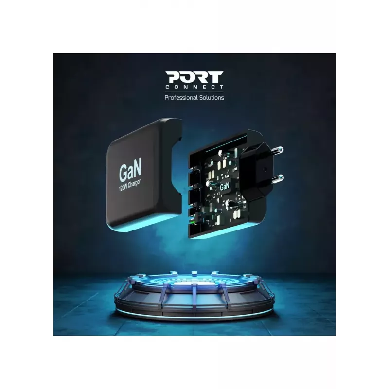 Carregador para dispositivos móveis Port Designs 900107-EU AC carregamento rápido preto