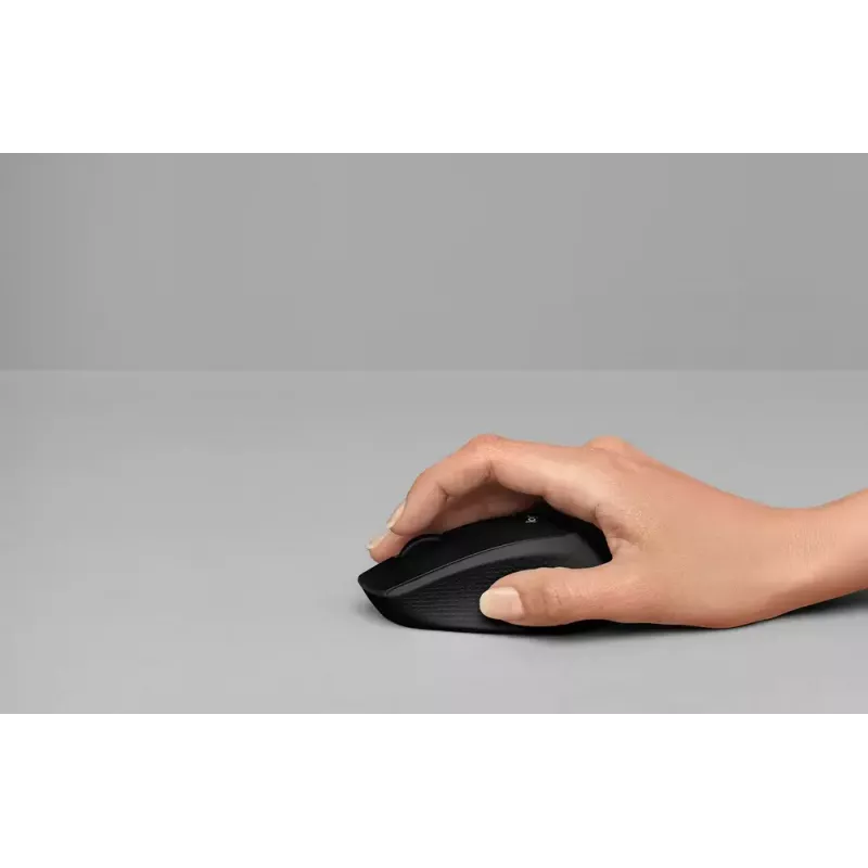 Logitech M330 SILENT PLUS — rato sem fios, para destros, 1000 DPI, 3 botões, roda de scroll, preto, a pilhas