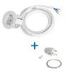 Tomada de mesa embutida Bachmann PIX com cabo de alimentação de 2 m, branco, Ø 6,8 cm, altura 50 mm