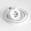 Tomada de mesa embutida Bachmann PIX com cabo de alimentação de 2 m, branco, Ø 6,8 cm, altura 50 mm