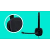 Logitech H151 auscultadores estéreo com microfone com cancelamento de ruído, com fios, preto