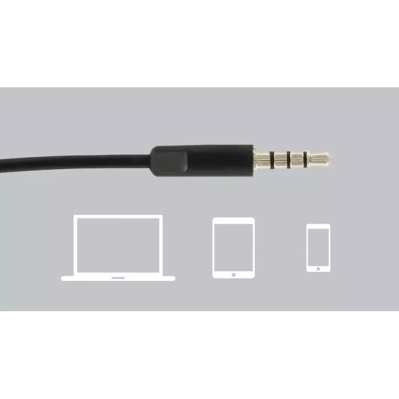 Logitech H151 auscultadores estéreo com microfone com cancelamento de ruído, com fios, preto