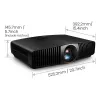 Projetor BenQ W5850 com lente padrão 2600 ANSI lúmenes DLP UHD 4K (3840x2160) 3D preto