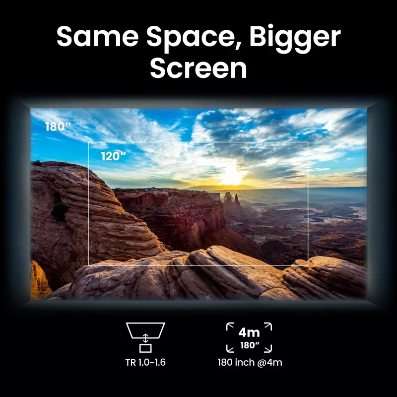 Projetor BenQ W5850 com lente padrão 2600 ANSI lúmenes DLP UHD 4K (3840x2160) 3D preto