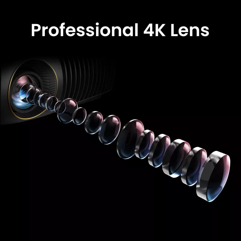 Projetor BenQ W5850 com lente padrão 2600 ANSI lúmenes DLP UHD 4K (3840x2160) 3D preto