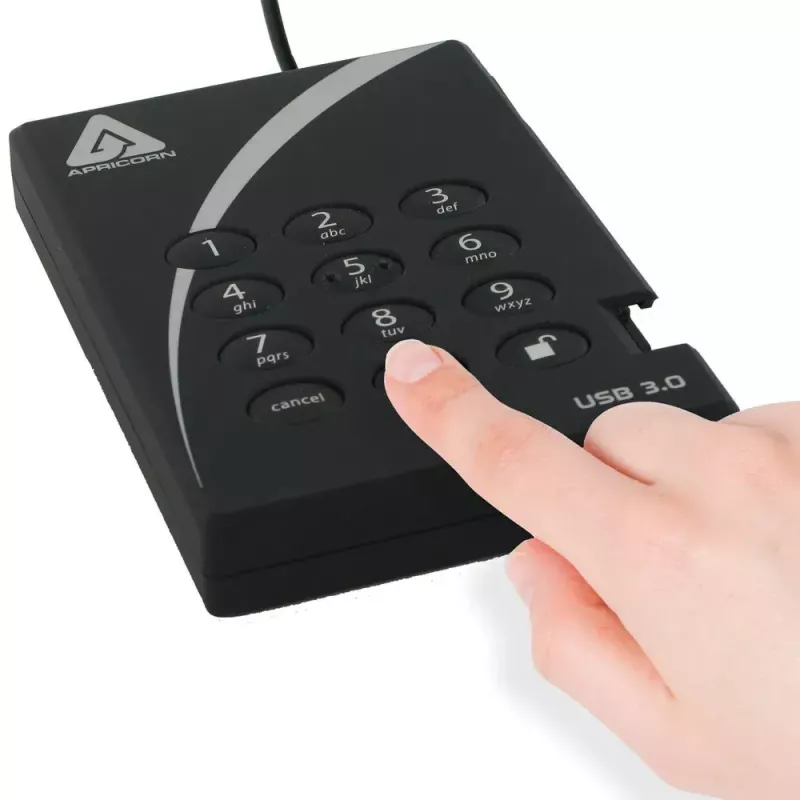 Disco externo Apricorn 1TB USB 3.2 A25-3PL256-1000