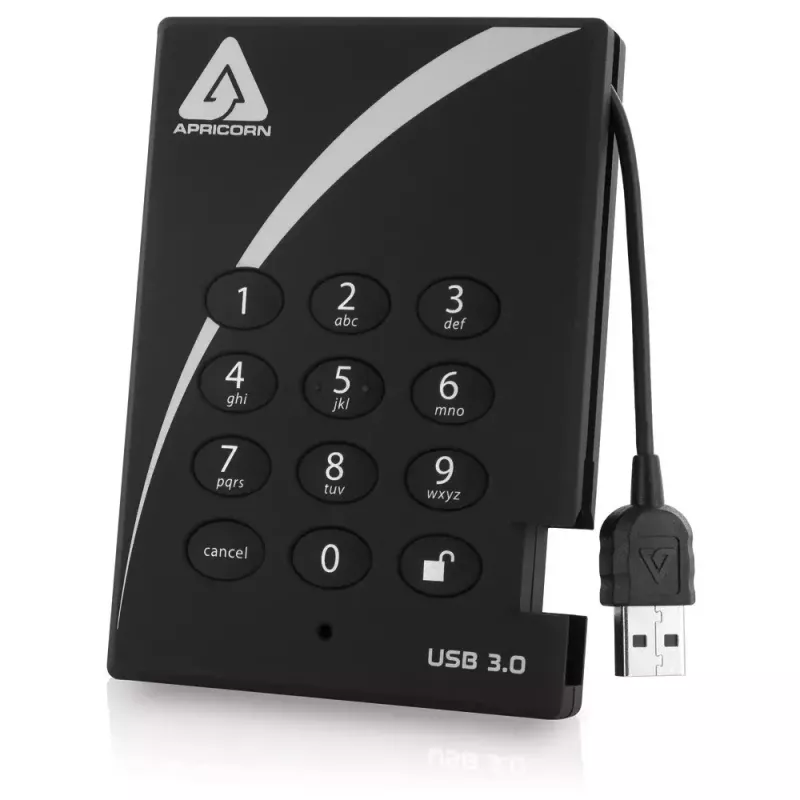 Disco externo Apricorn 1TB USB 3.2 A25-3PL256-1000