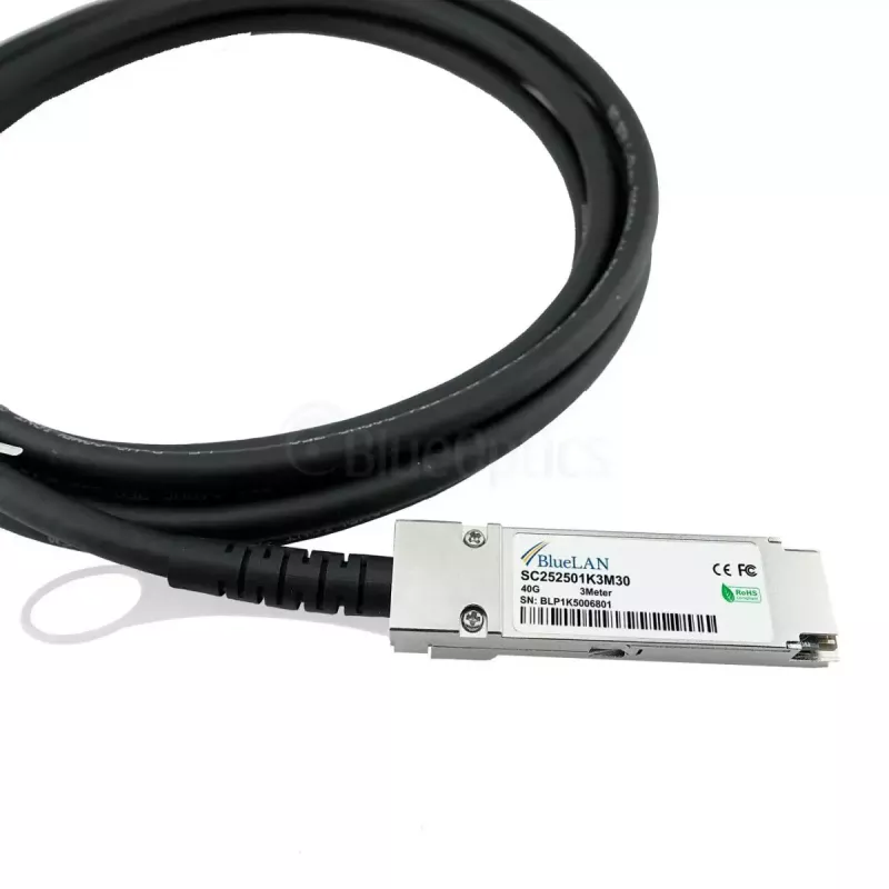 Cabo de fibra ótica InfiniBand BlueOptics AA1404037-E6 0,5 m QSFP preto