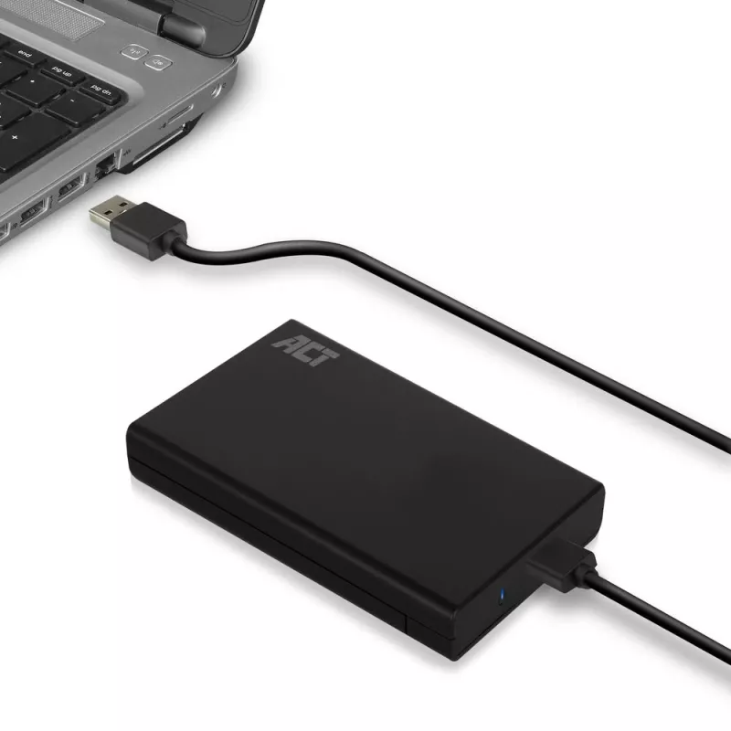 Caixa HDD/SSD ACT 2,5 polegadas SATA sem parafusos USB 3.2 Gen1