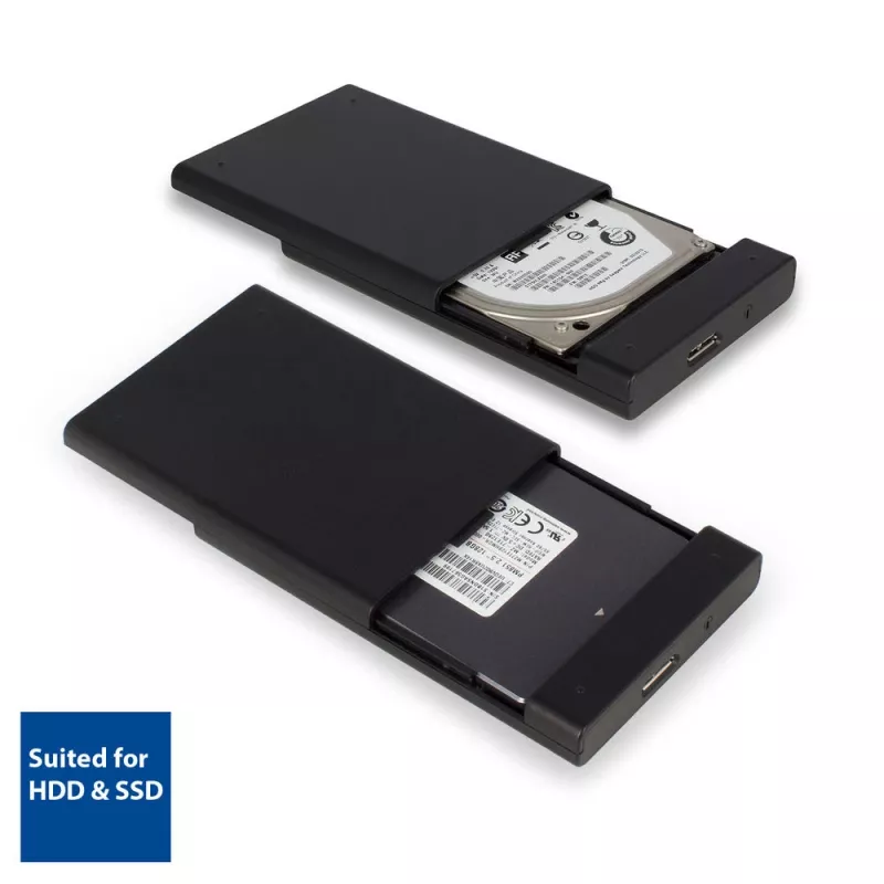 Caixa HDD/SSD ACT 2,5 polegadas SATA sem parafusos USB 3.2 Gen1