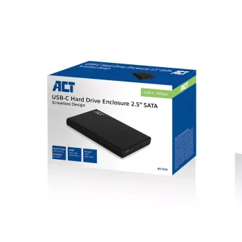 Caixa HDD/SSD ACT AC1225 2,5 polegadas SATA USB-C 3.2 Gen2 preto