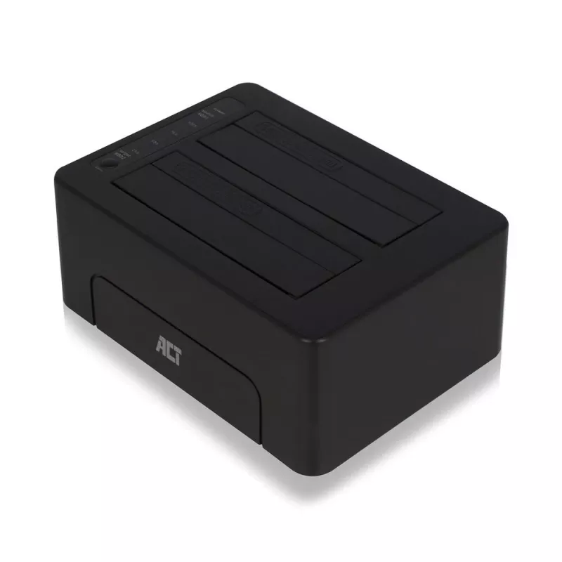 Docking station ACT 2,5 polegadas e 3,5 polegadas SATA dual-HDD/SSD, USB 3.2 Gen1