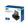 Docking station ACT 2,5 polegadas e 3,5 polegadas SATA dual-HDD/SSD, USB 3.2 Gen1