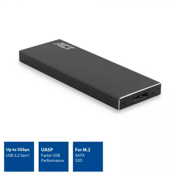 Caixa SSD ACT M.2 USB 3.2 Gen1 preto 5 Gbit/s