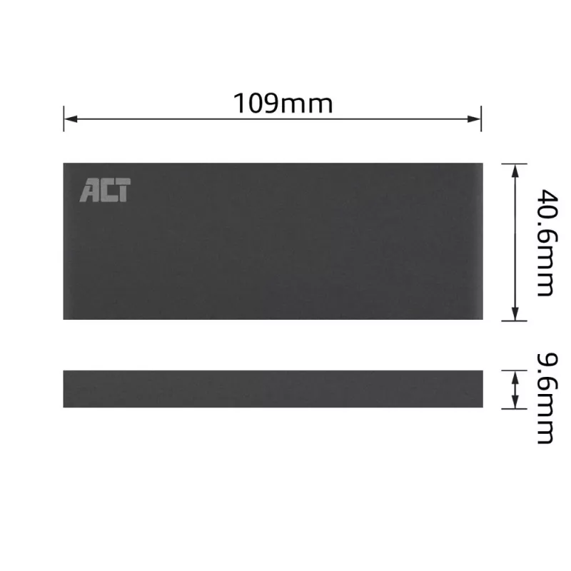 Caixa SSD ACT M.2 USB 3.2 Gen1 preto 5 Gbit/s