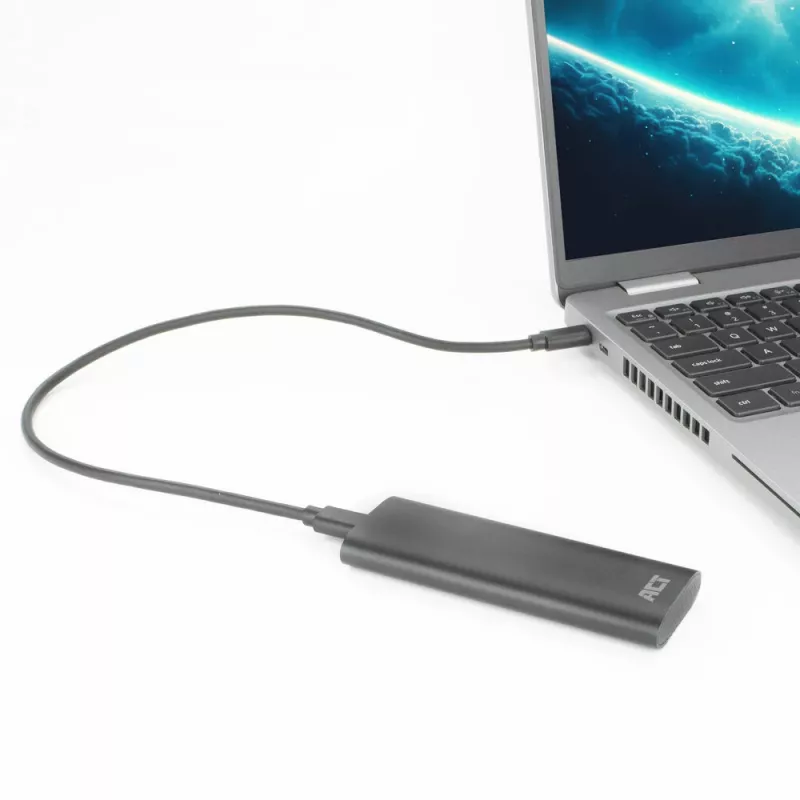 Caixa SSD ACT AC1615 USB-C M.2 NVMe PCIe 10 Gbit/s preto