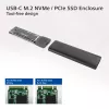 Caixa SSD ACT AC1615 USB-C M.2 NVMe PCIe 10 Gbit/s preto