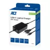 Carregador para portátil ACT USB-C com perfis Power Delivery 65 W, portátil, interior, 100–240 V, 50/60 Hz, 65 W, 5–20 V