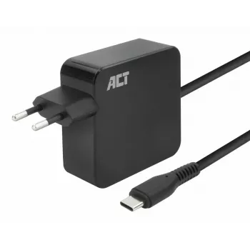Fonte de alimentação para portátil ACT USB-C 65W com perfis Power Delivery, 2 metros
