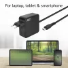 Fonte de alimentação para portátil ACT USB-C 65W com perfis Power Delivery, 2 metros