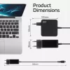 Fonte de alimentação para portátil ACT USB-C 65W com perfis Power Delivery, 2 metros