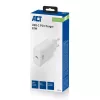 Carregador compacto ACT USB-C 20W carregamento rápido interior universal branco