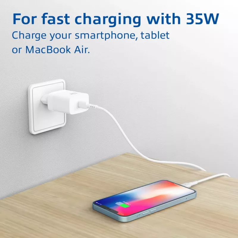 Carregador USB-C ACT 35W Power Delivery PPS GaNFast universal