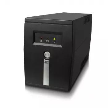 UPS ACT Line Interactive 600 VA – 360 W com AVR, Line-Interactive, 0,6 kVA, 360 W, 240 V, sobrecarga, descarga profunda, sobrecarga, curto-circuito, conector fêmea C13, Type F