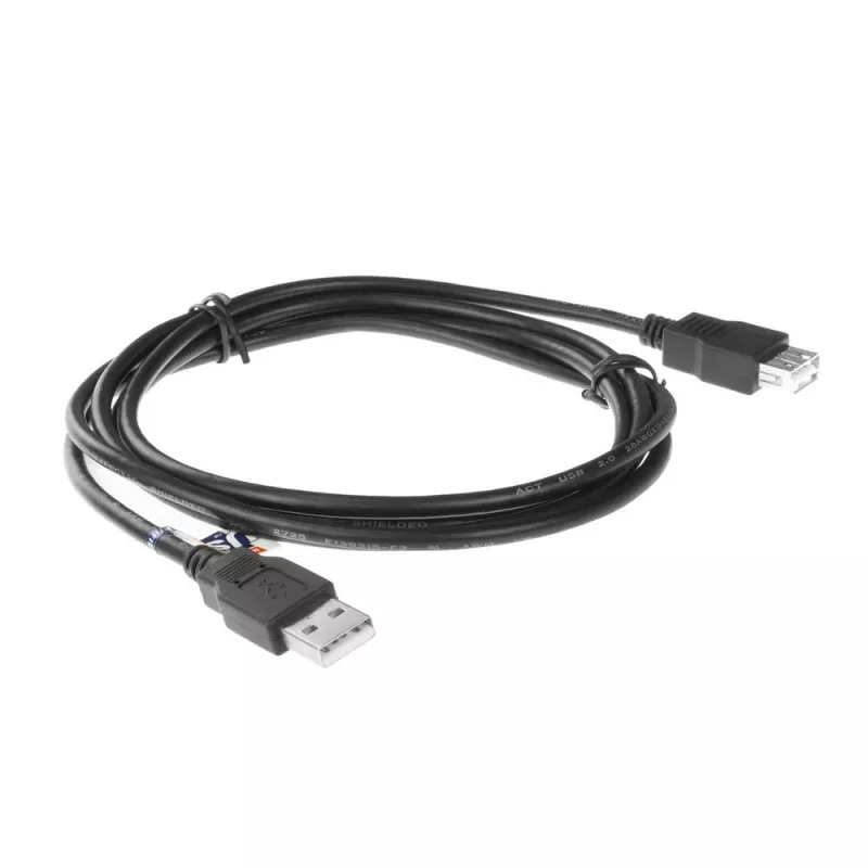 Cabo de extensão ACT USB 2.0 macho A - fêmea A 1,8 metros, saco zip