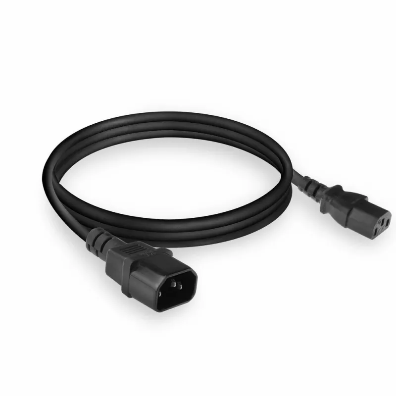 Cabo de alimentação C13 C14 preto 1,8 m ACT Powercord