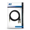Cabo de áudio ACT AC3605 1,5 m 3,5 mm para 2 x RCA preto