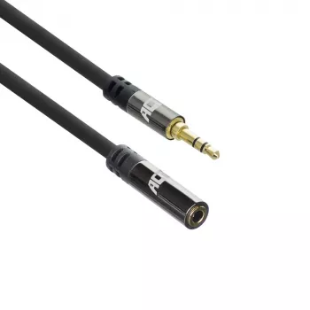 Cabo de extensão de áudio ACT 5 metros de alta qualidade 3,5 mm ficha jack estéreo macho para fêmea