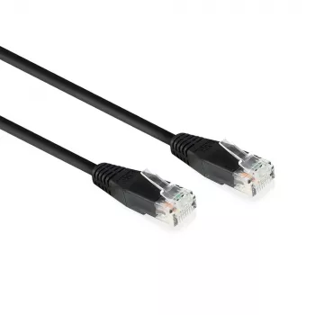 Cabo de rede U/UTP CAT6 ACT preto 2,0 m com fichas RJ45