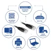 Cabo de rede U/UTP CAT6 ACT preto 2,0 m com fichas RJ45