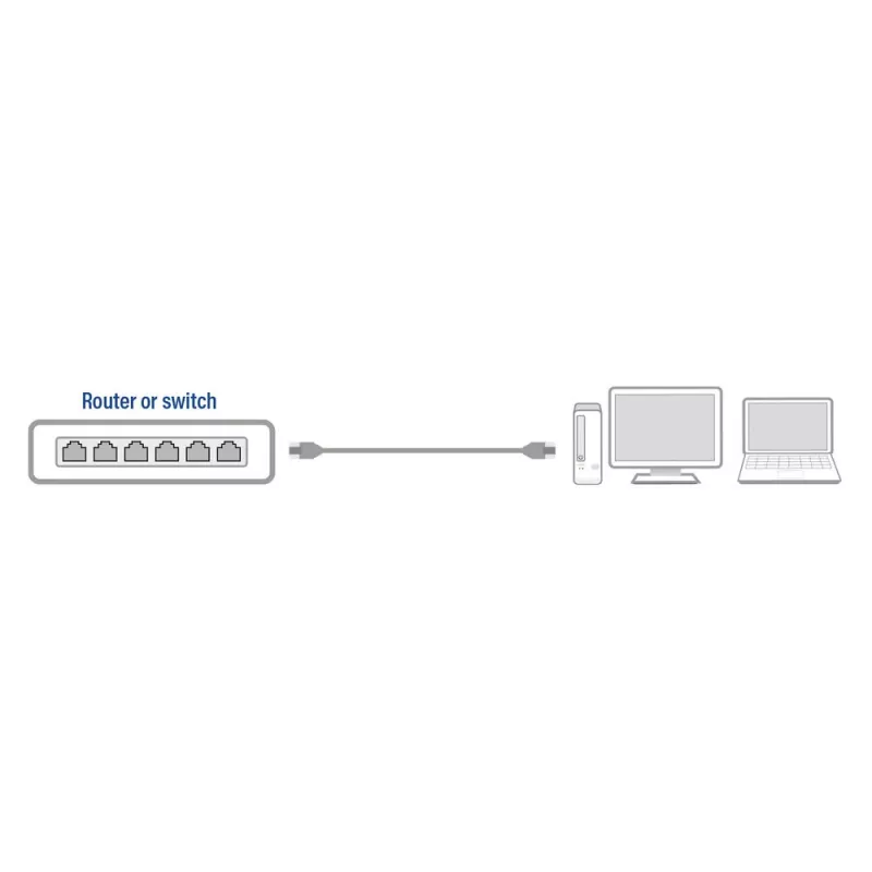 Cabo de rede U/UTP CAT6 ACT preto 10,0 metros com fichas RJ45