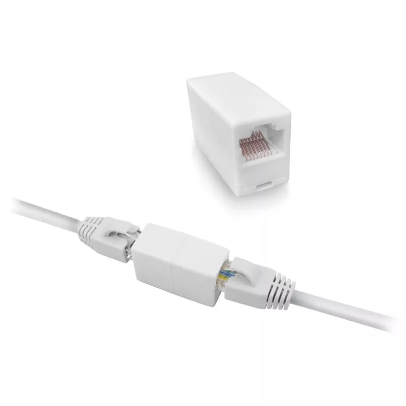 Acoplador RJ-45 modular ACT AC4105 branco ligação 1 RJ-45 ligação 2 RJ-45