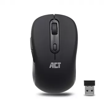ACT AC5125 rato sem fios, ambidestro, 1600 DPI, preto