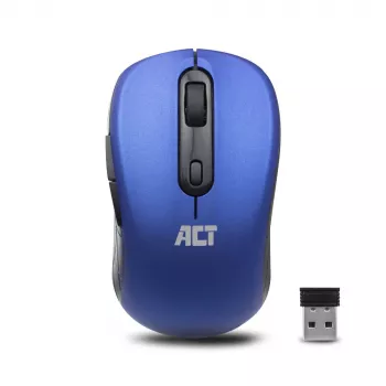Rato sem fios ACT 1600 DPI para destro ótico RF rádio azul