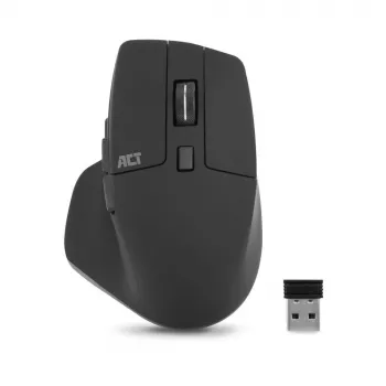 Rato ACT Wireless Multi-Connect Bluetooth ou recetor USB-A, 2400 DPI com Silent Click, ecológico