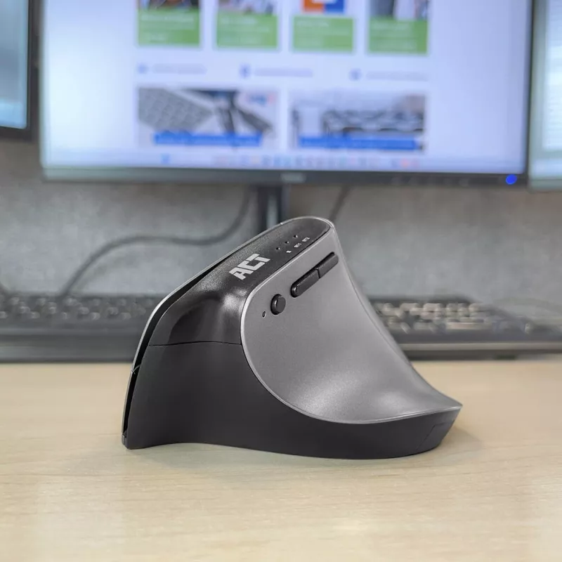 Rato ergonómico sem fios ACT com Bluetooth e USB-C/USB-A