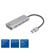 Hub USB ACT AC6121 Type-A 5000 Mbit/s alumínio