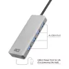 Hub USB ACT AC6121 Type-A 5000 Mbit/s alumínio