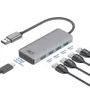 Hub USB ACT AC6121 Type-A 5000 Mbit/s alumínio