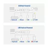 Hub USB ACT AC6125 3.2 Gen 1 Type-A 5000 Mbit/s cinzento