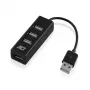 Hub USB ACT AC6205 2.0 480 Mbit/s preto 0,12m