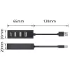 Hub USB ACT AC6205 2.0 480 Mbit/s preto 0,12m