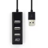 Hub USB ACT AC6205 2.0 480 Mbit/s preto 0,12m