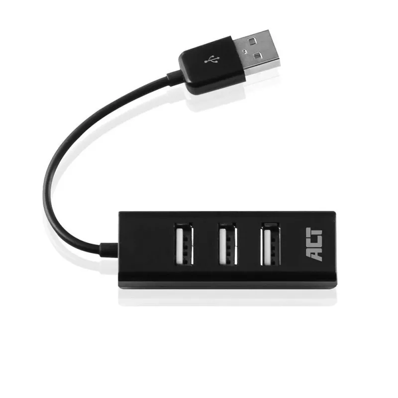 Hub USB ACT AC6205 2.0 480 Mbit/s preto 0,12m