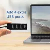 Hub USB ACT AC6205 2.0 480 Mbit/s preto 0,12m